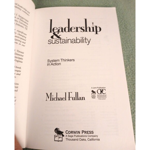 Leadership & Sustainability: System Thinkers in Action Michael Fullan pbk 2005 - Picture 3 of 3